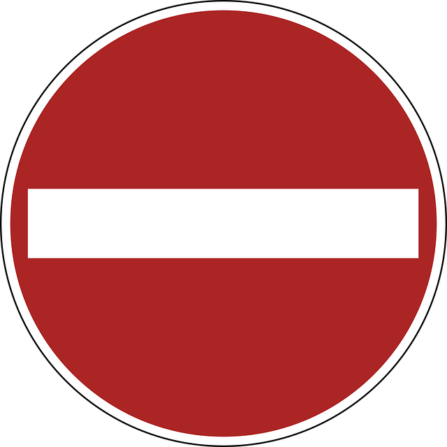 'Do Not Enter' traffic sign of a red circle with a white horizontal line